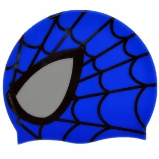 Горячая Распродажа, силиконовая детская эластичная шапочка для плавания с принтом Человека-паука, красная/синяя спортивная шапочка для бассейна, милая шапочка для плавания для детей/мальчиков/малышей