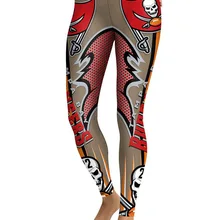 Унисекс футбольная команда Buccaneers 22 обтягивающие штаны тренировка тренажерный зал обучение для йоги бега занятий спортом леггинсы для фитнеса дропшиппинг