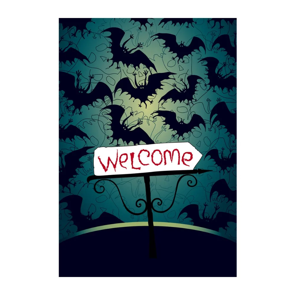 Halloween Party Home Banner Bats Designed With Double Sided