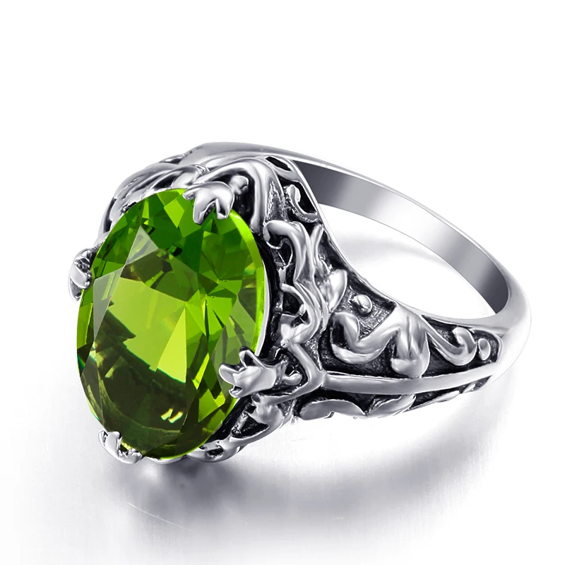 Женское Винтажное кольцо из серебра 925 пробы с изображением оливкового
