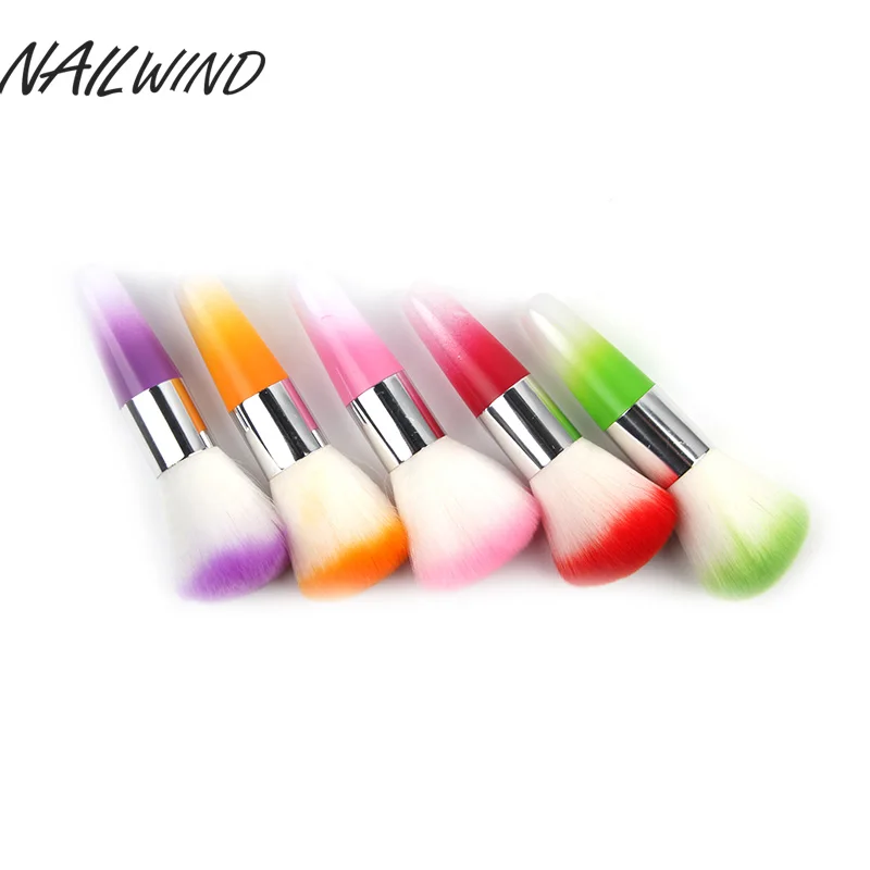 

NAILWIND 1PCS Nail Brushes Nail Art Dust Cleaner For Manicure For Nail Extensions Gel Design Acylic+Nylon Brush Nail Tools