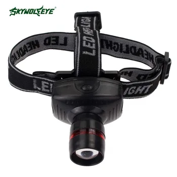 

SKYWOLFEYE LED Mini Headlamps Flashlight Zoomable AAA Headlight Head Torch Lamp Light To Bike For Camping Hunting Fishing