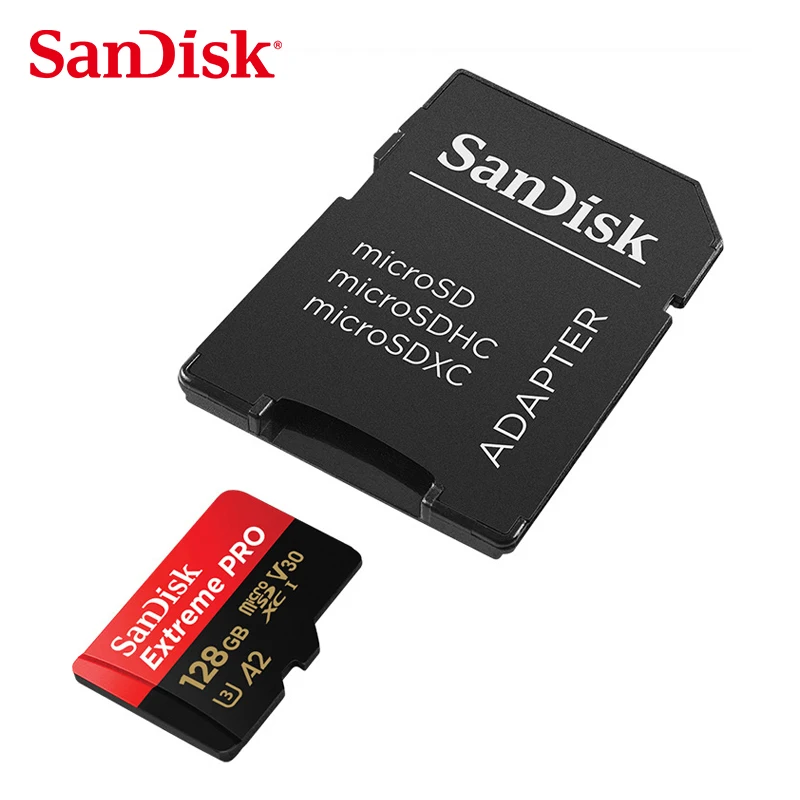 Высокая Скорость sandisk Extreme Pro Micro SD Card до 170 МБ/с. A2 V30 U3 64 Гб 128 sandisk TF карта, карта памяти Micro SD с адаптером SD