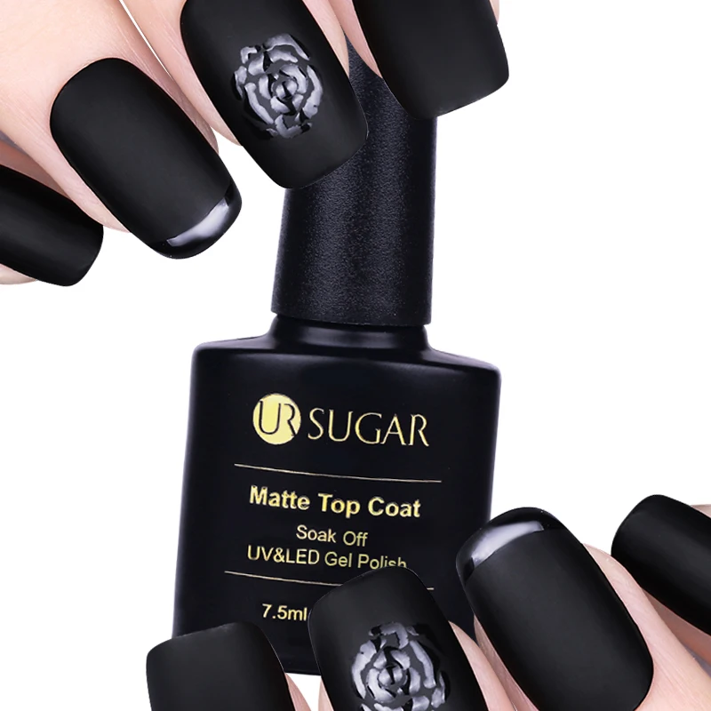 UR SUGAR 2 шт./лот Matte Top Coat гель лак для ногтей Набор DIY матовый эффект полу постоянный замочить от УФ-светодио дный ногтей гель Лаки Наборы