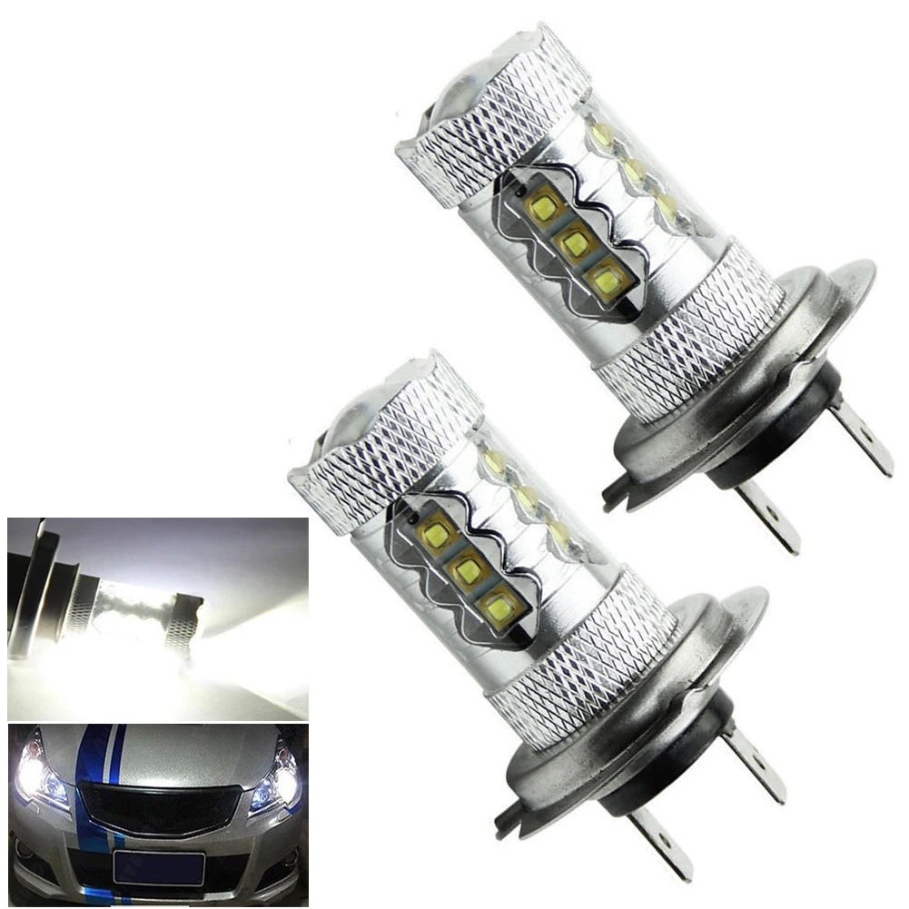 

2/4/8Pcs H7 LED Lamps Fog DRL Driving Car Head Brake Light White Bright Shockproof