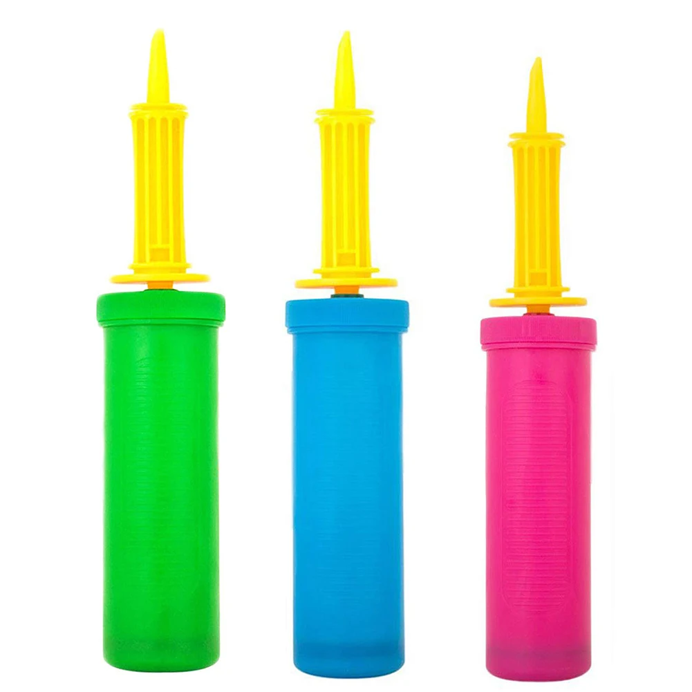 Портативный пластиковый красочный ручной воздушный насос игрушка вечерние насос для воздушных шаров инструмент