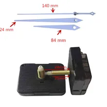 1 компл. 28 мм вал DIY белый ручной треугольник кварцевый механизм бесшумный механизм настенные часы запчасти