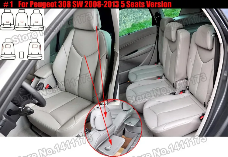 CARTAILOR – housses de siège personnalisées pour Peugeot 308 SW,  accessoires de voiture, protection de siège en lin, Support de siège gris -  AliExpress