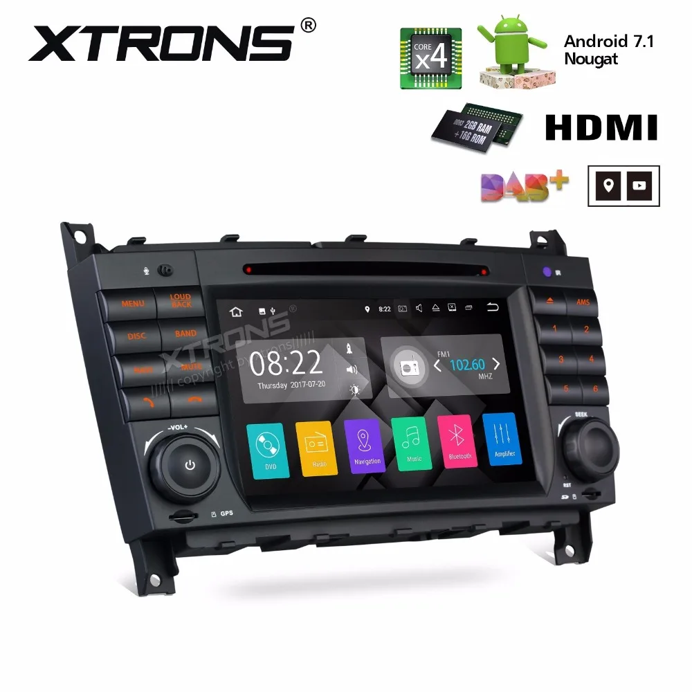 Excellent XTRONS 2 Din 7" HD Android 7.1 Radio GPS HDMI Car DVD Player for Mercedes Benz W209 W203 C180 C200 C220 C230 C240 C250 C270 W463 1