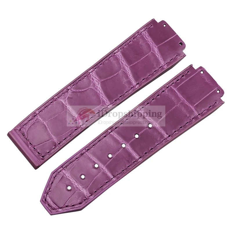 

Customized Watch Strap Crocodile Watchbands Handmade for You Custom Replacement Luxury Alligator Watch Band EE09 for HUB