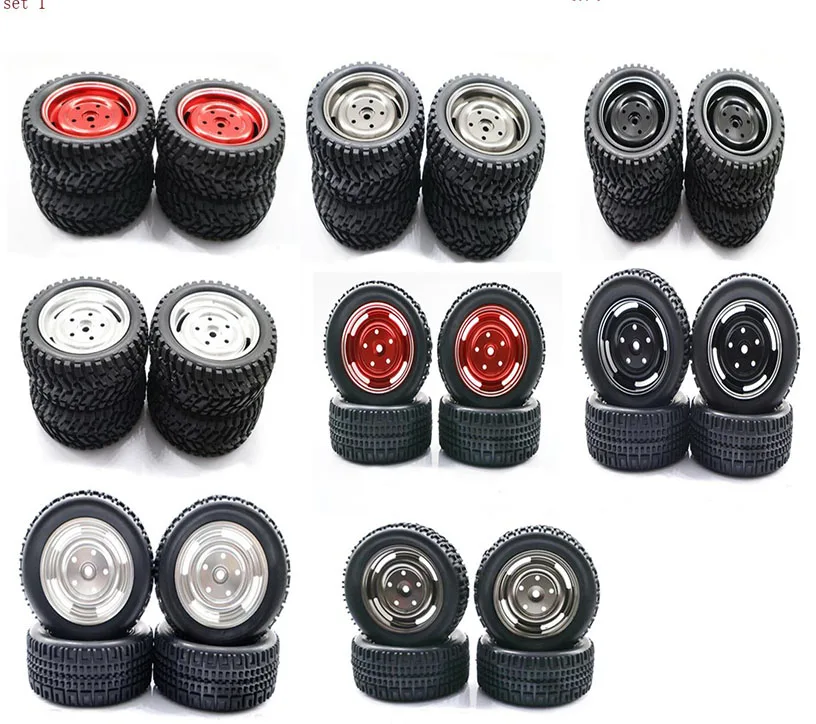 

WPL C14 C24 1/16 Military Truck RC Car spare parts upgrade the modified wheel frame + tire