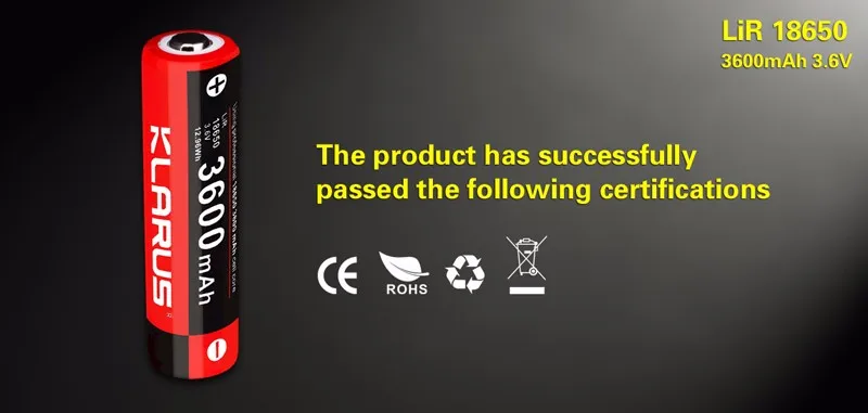 KLARUS Li-ion Rechargeable 18650 Battery 3600mAh (6)