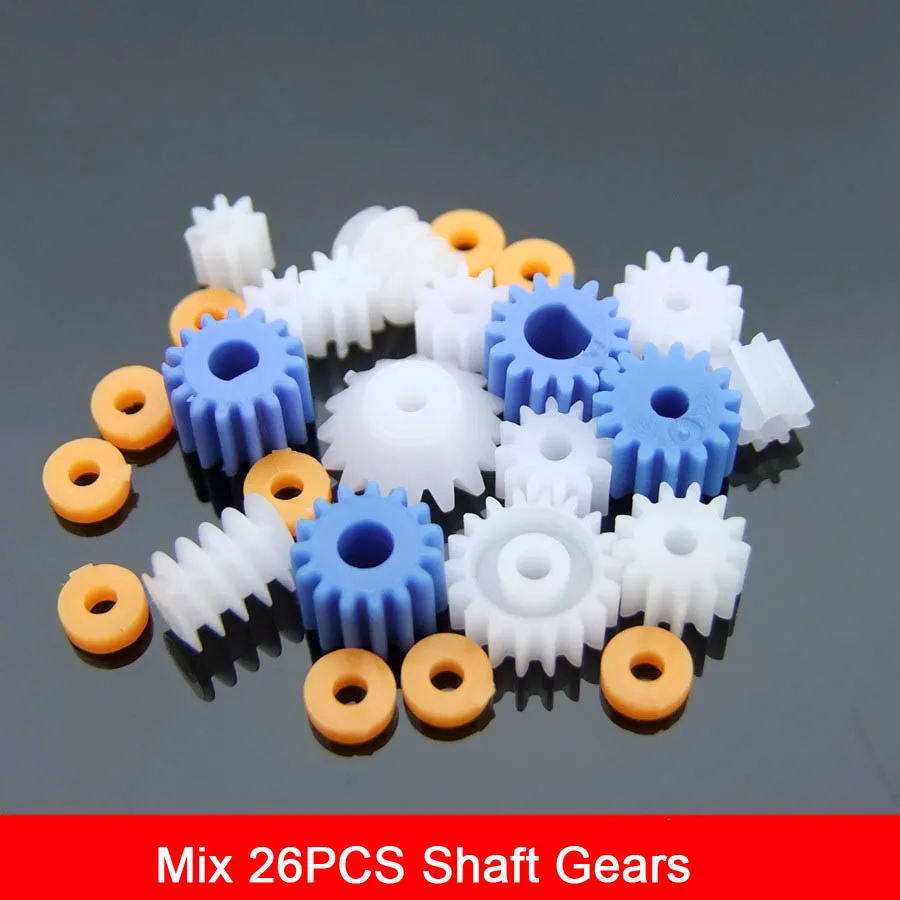 Sample Selling Kit ABS Plastic Gear Kit Motor Gears Mixed 16 pcs Different Gears DIY Toy Robot