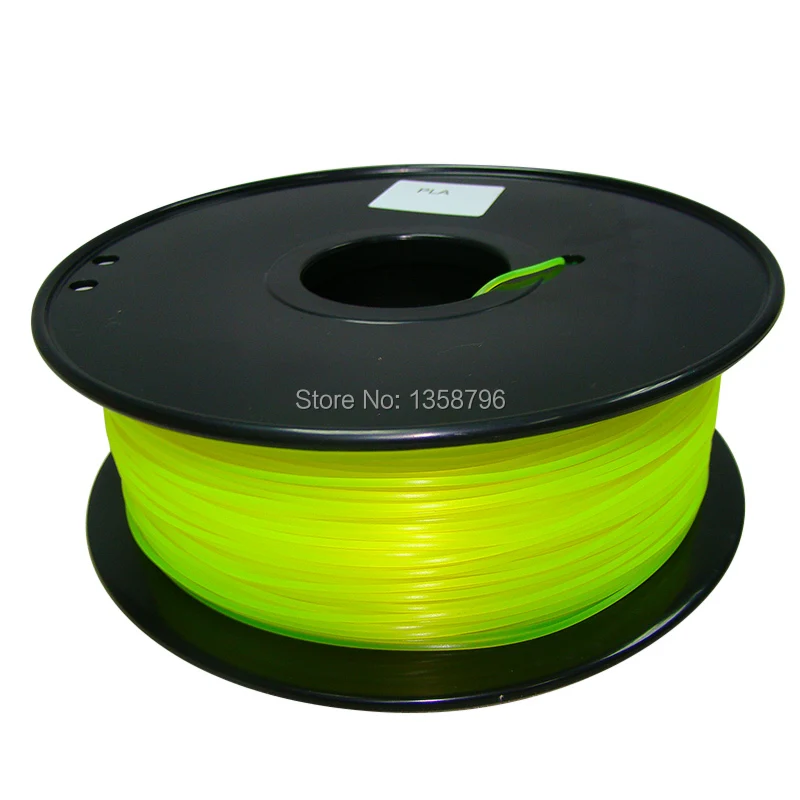 

yellow color 3d printer filament PLA/ABS 1.75mm/3mm 1kg MakerBot/RepRap/UP/Mendel plastic High quality