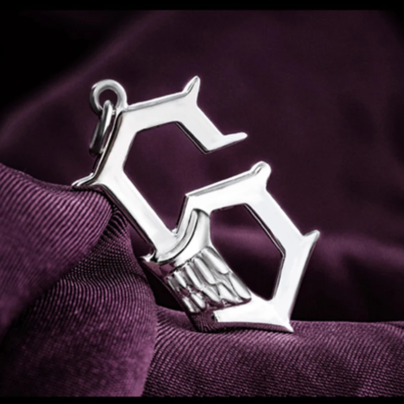 

Anime Bleach Necklace 925 Silver Grimmjow Jeagerjaques Pendant 3 Size Cosplay Accessories Jewelry Gift Drop-shipping