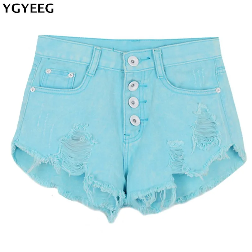 

YGYEEG Woman Shorts Sexy Summer Denim Shorts Fashion Vintage Tassel Skinny High Waist Shorts Punk Sexy Short High Waist Jeans