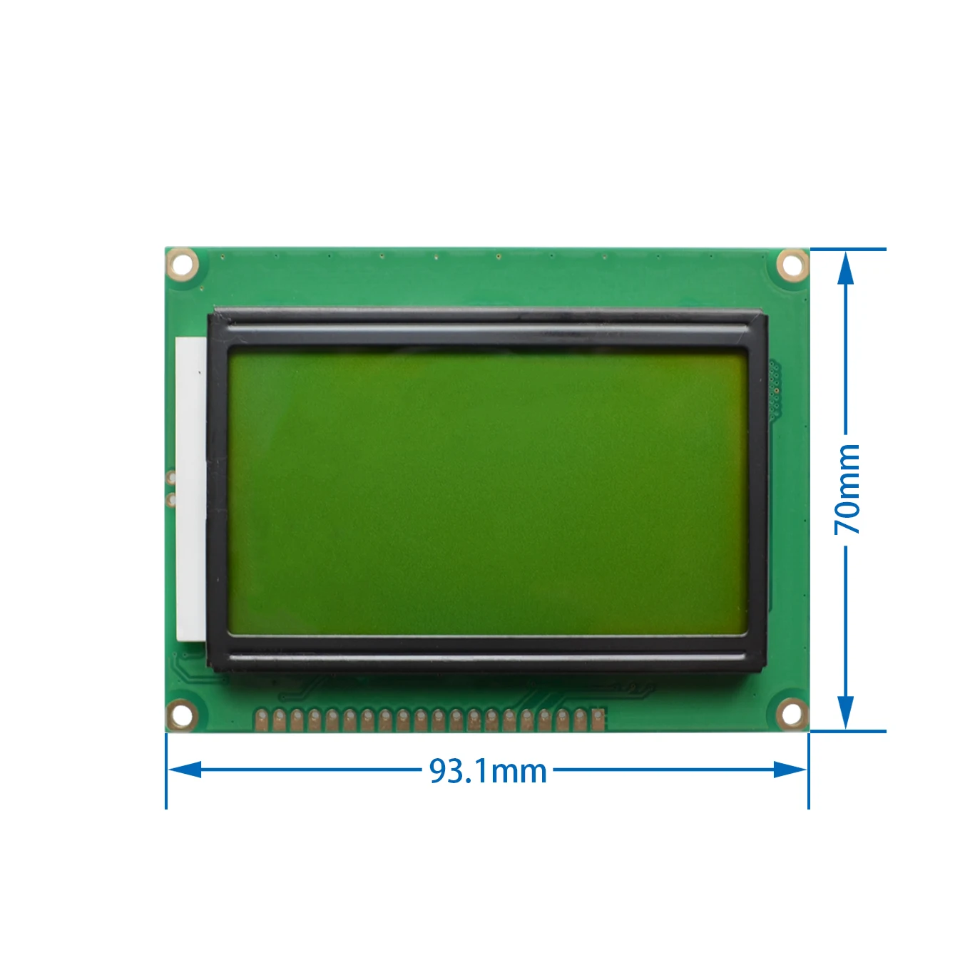 128*64 точек ЖК-дисплей модуль 5V желтый и зеленый/синий Экран 12864 ЖК-дисплей с Подсветка ST7920 параллельно Порты и разъёмы - Цвет: Yellow Green