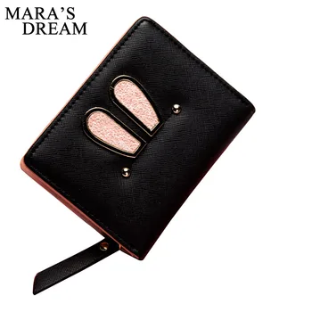 

Mara's Dream 2018 Women's Purse Female Small Mini Wallet Short Coin Purses Cartoon Rabbit Ears Woman Ticket Holder Lovely Wallet
