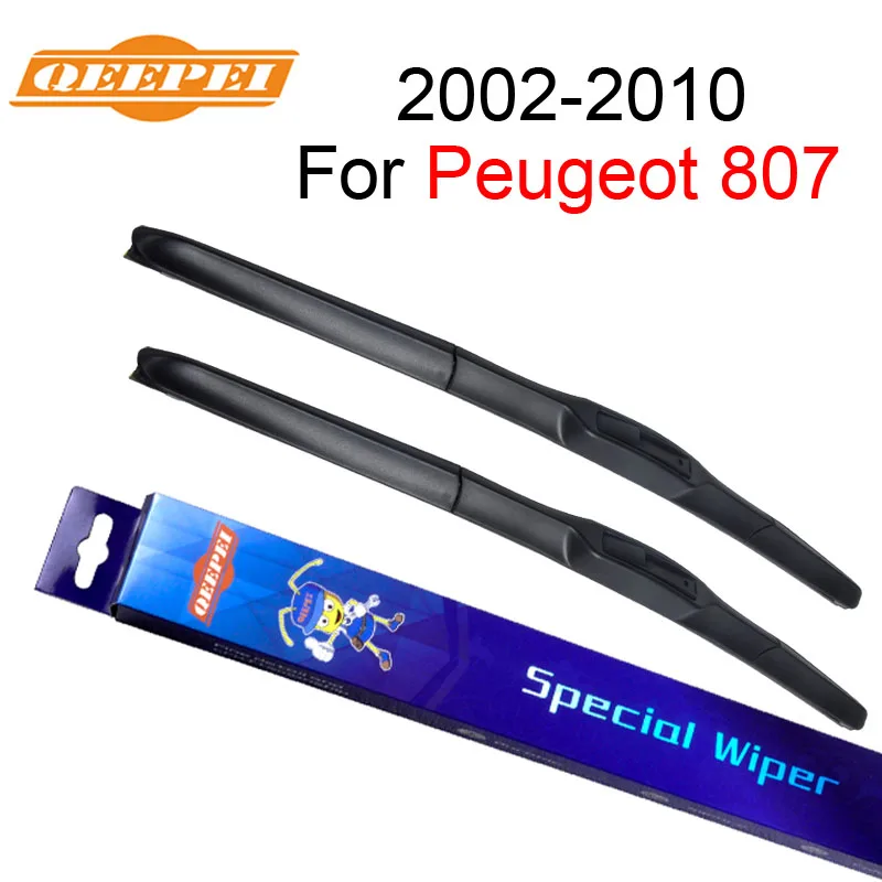 

QEEPEI Wiper Blade For Peugeot 807 2002-2010 26''+26'' Rubber Clean Front Windshield Windscreen Car Accessories