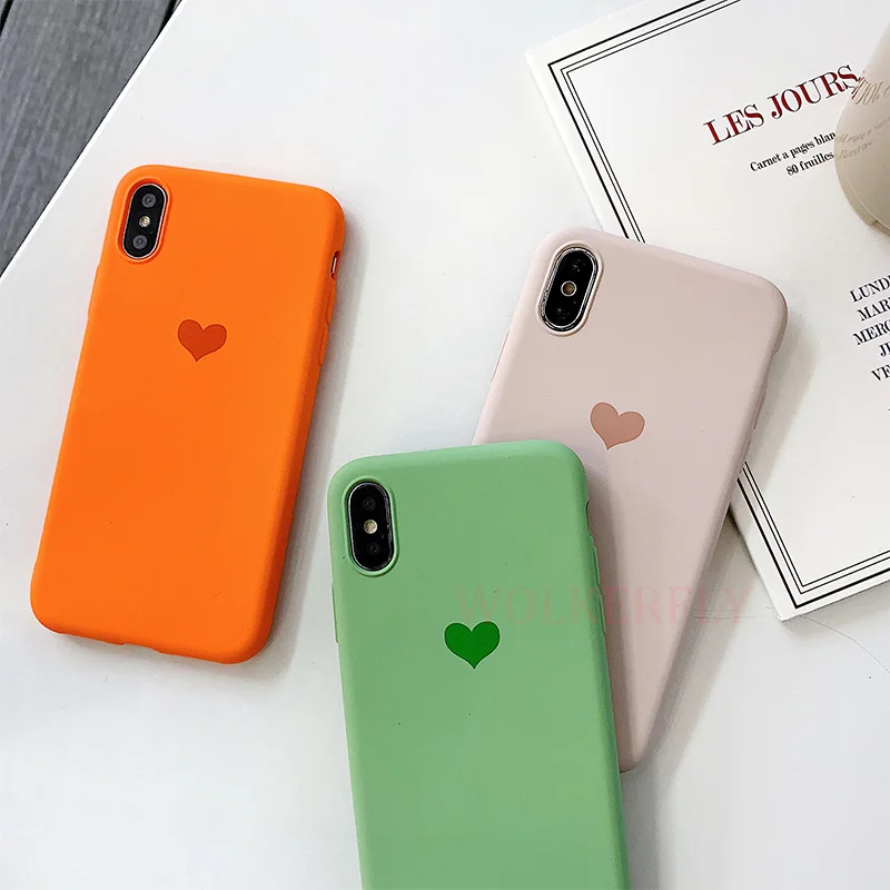 

Scrub Candy Color With Love Pattern Cover For Xiaomi Mi 9 SE Mi 8 Lite Mi 5S 5X 6 6X A1 A2 Redmi S2 6 6A 5A Note 5A 5 7 Pro Case