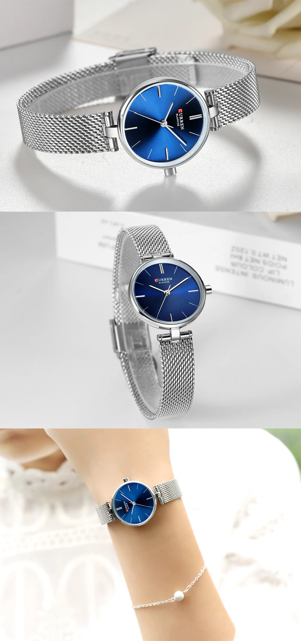 Простой Аналоговый кварцевые фирмы carren часы для Для женщин Нержавеющая сталь сетчатые наручные часы женская одежда браслет часы женские часы подарок