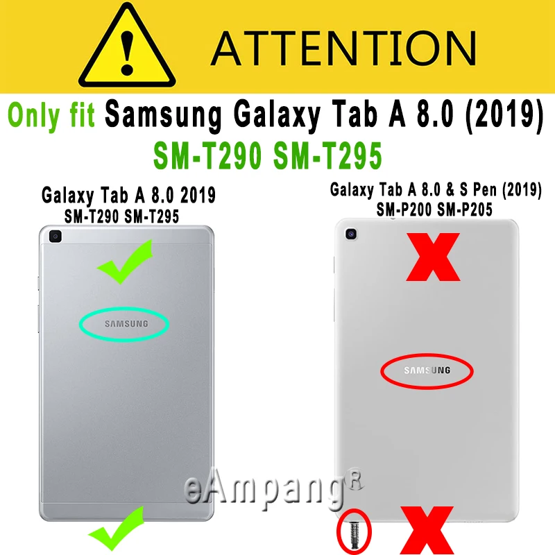 Чехол для Samsung Galaxy Tab A 8 0 2019 T290 T295 мягкий силиконовый чехол планшета с рисунком в