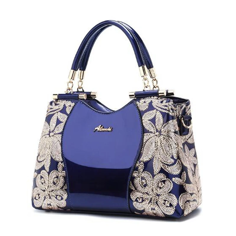 Европейская мода, сумки для женщин, вышивка, роскошная, лакированная, из искусственной кожи, известный бренд, дизайнерская белая сумка, женская сумка-мессенджер