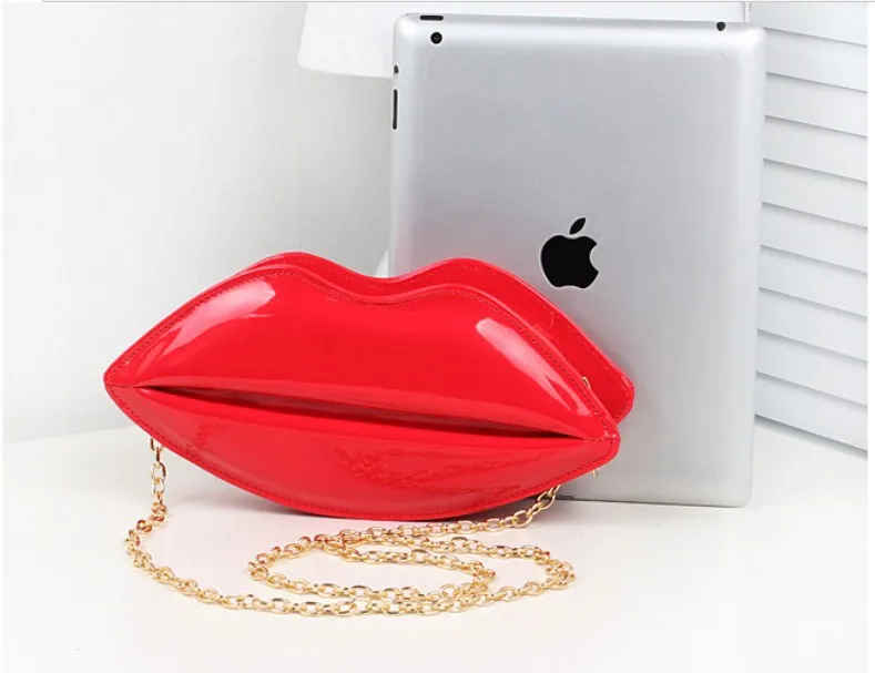 Labios Rojos Atractivos Acrílico 3d Bolso Del Partido De Tar Labios Rojos Atractivos Acrílico 3d Bolso Del Partido De Tar