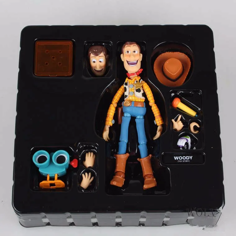 Toy Story Action Figure SCI-FI REVOLTECH Woody Anime Movie Toy Story Buzz Lightyear Friend Woody Collectible Model Toys