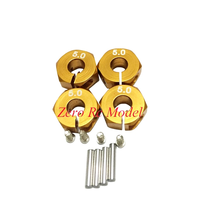 Golden 4x Aluminum 5.0 Wheel Hex 12mm Drive With P...
