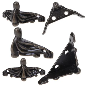 

4Pcs/set Wood Case Box Decorative Feet Leg Corner Protector Guard Chest Jewelry Gifts Wholesale