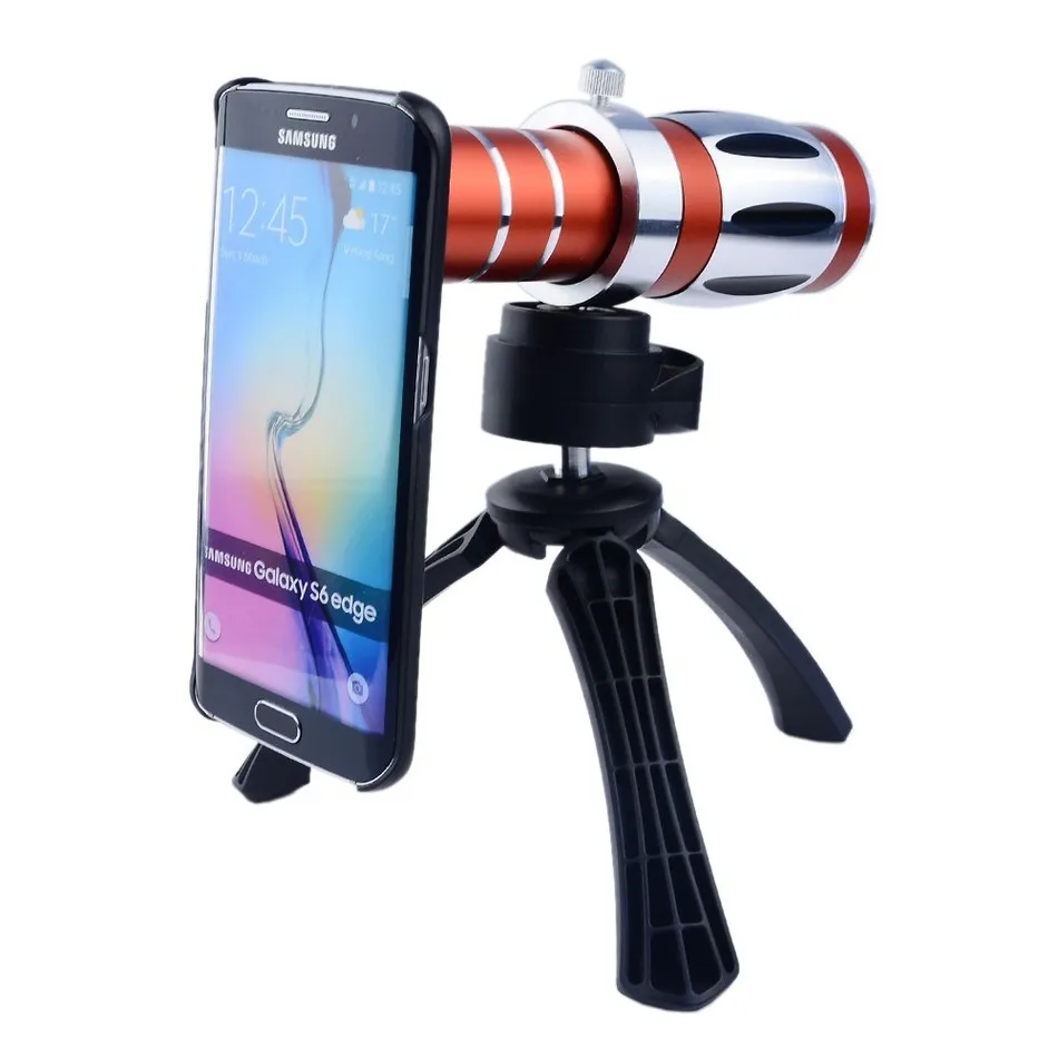 2017 20x Optical Zoom Telephoto Lentes Telescope Lens Kit With Tripod Phone Cases For Samsung iPhone Mobile Phone Camera Lenses