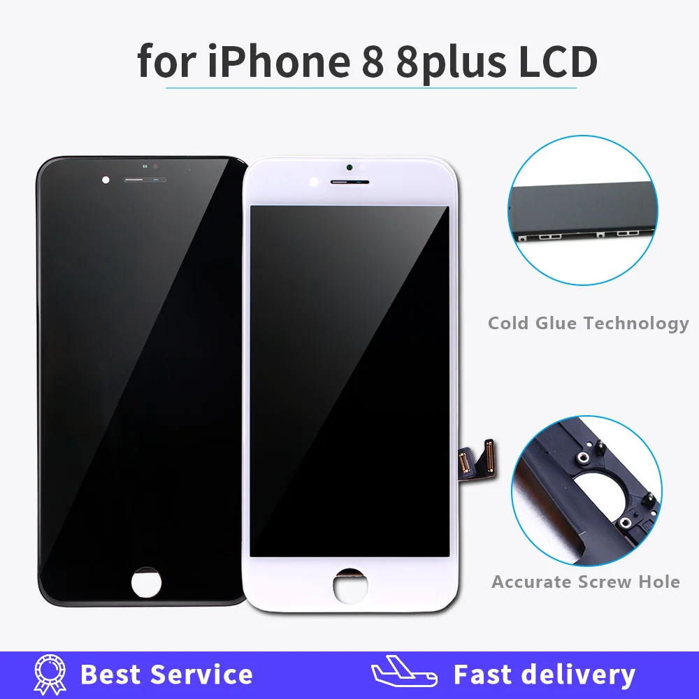 Ранг AAAA OEM ЖК-дисплей для iPhone 8 Plus p экран дигитайзер 3D Замена сенсорного монтажа lcd