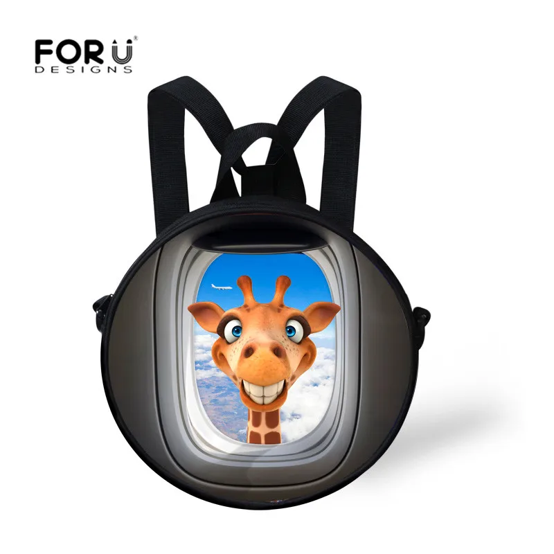 Детские школьные ранцы FORUDESIGNS с 3D принтом животных круглые для детей множество
