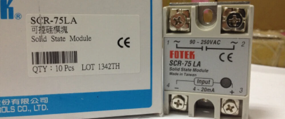 

100% Original Authentic Taiwan's FOTEK solid state relay / thyristor module SCR-75LA