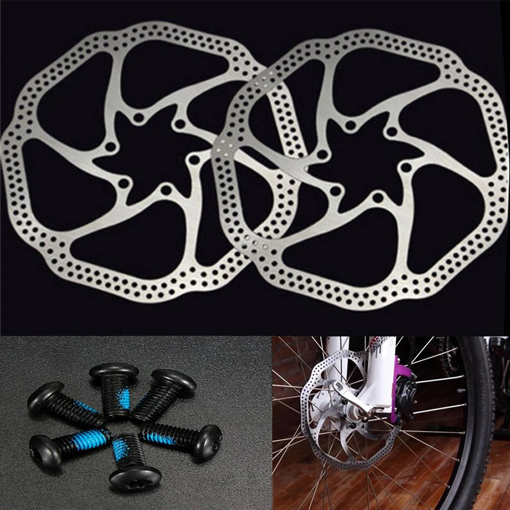 

Bicycle Bike Brake Disc Rotor 160mm/180mm & 6 Screws for Cycling MTB Road Bike