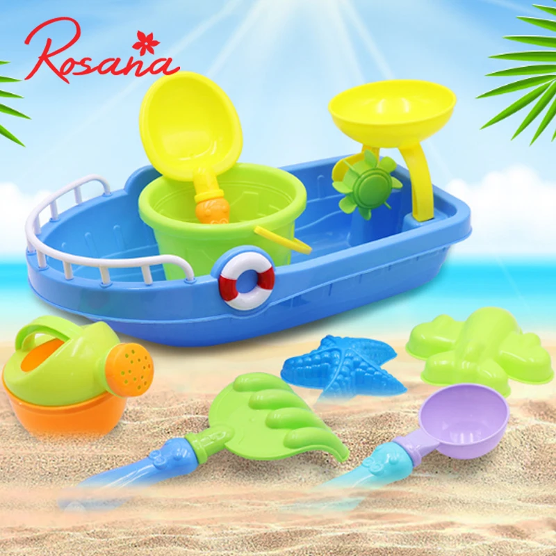 

Rosana 9/pcs/Set Beach Sand Water Play Toys Set Fun Beach Boat Beach Bucket Shovel Water Tools Beach Sand Dune Tool Child Gift
