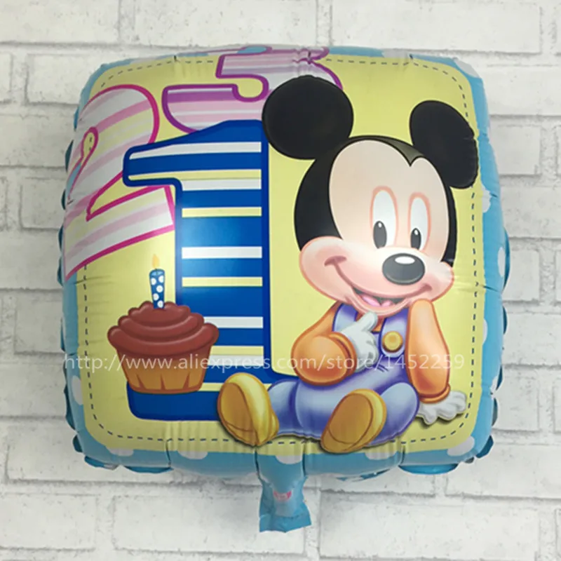 

XXPWJ aluminum balloons square Mickey Minnie children's toys birthday party balloons decorated balloons wholesale K-008