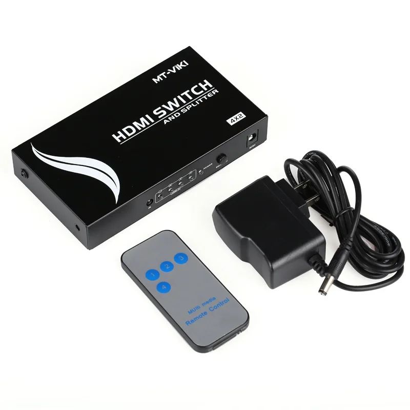 

MT-HD4-2 HDMI switching splitter four input and two output 4 points and 2 dividers video signal distribution switcher