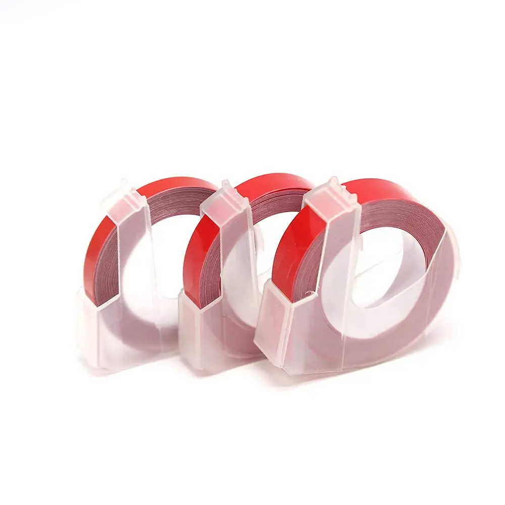 Printer Ribbon For DYMO 1610/1575 Label Printer Supplier PVC Material Bump Series Quality Durable 5 Color Optional - Цвет: Бургундия