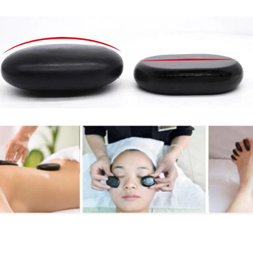 

2pc Massage Stone Natural Energy Volcanic Stone SPA Rocks Therapy Pain Relief Hot Energy Massager Acupoint Magnet Stone D013