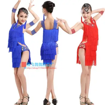 

New Adult Child Latin dance costume senior assel latin dance dress for women/child latin dance dresses S-4XL