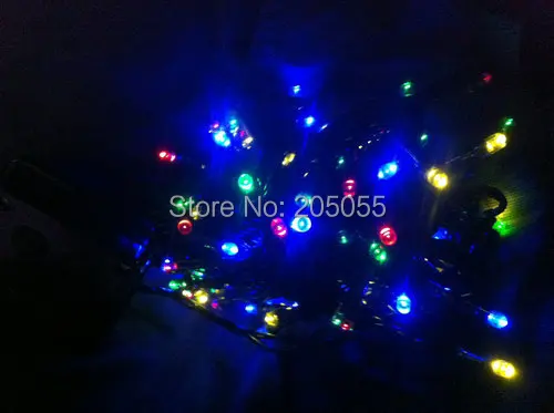 55Ft солнечные 17 м 100LED гирлянды сказочные огни Рождественские уличные вечерние рождественские садовые лужайки дерево свет Декор-многоцветный