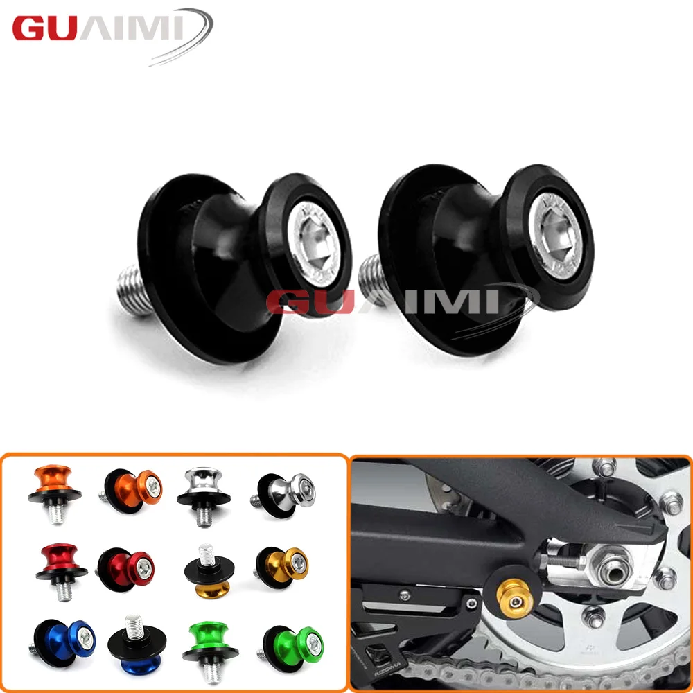 CNC 8mm Swingarm Sliders Spools Black For KAWASAKI Z800 2012 2014 Ninja