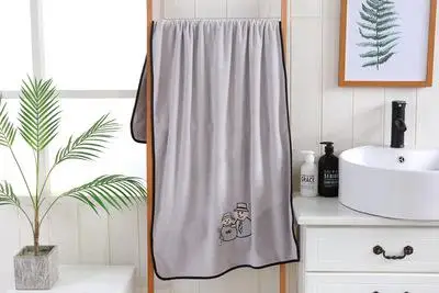 RUBYLOVE простое хлопковое однотонное банное полотенце 140x70 см с вышивкой, впитывающие полотенца для ванной комнаты, летнее Большое пляжное полотенце для женщин - Цвет: 4