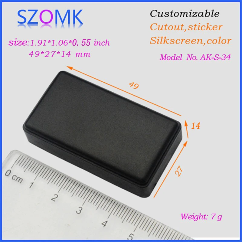plastic enclosure for electronics control box szomk diy enclosure junction box plastic housing small abs instrument enclosure distribution box black plastic box enclosure electronics case (7)