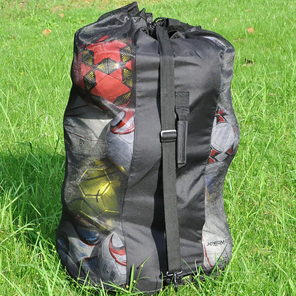 Футбольная сумка для хранения, очень большая спортивная сетчатая Водонепроницаемая баскетбольная сумка на плечо с сетчатым шнурком для футбола