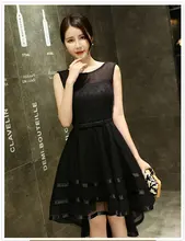Günstige Schwarz Burgunderrot Sleeveless Short Prom Dresses Spitze Mieder Taille mit Schärpe Tiered Graduation Cocktail Kleid vestido de festa