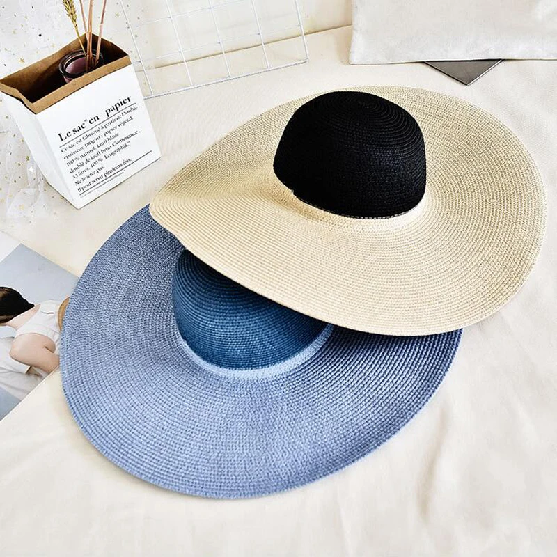 حار 2018 أزياء النساء قبعات الشاطئ للنساء قبعة صيفية من القش شاطئ كاب قبعات للحماية من الشمس مثير السيدات 2-اللون Stitching15cm واسعة قبعة لها حواف حار 2018 أزياء النساء قبعات الشاطئ للنساء قبعة صيفية من القش شاطئ كاب قبعات للحماية من الشمس مثير السيدات 2-اللون Stitching15cm واسعة قبعة لها حواف