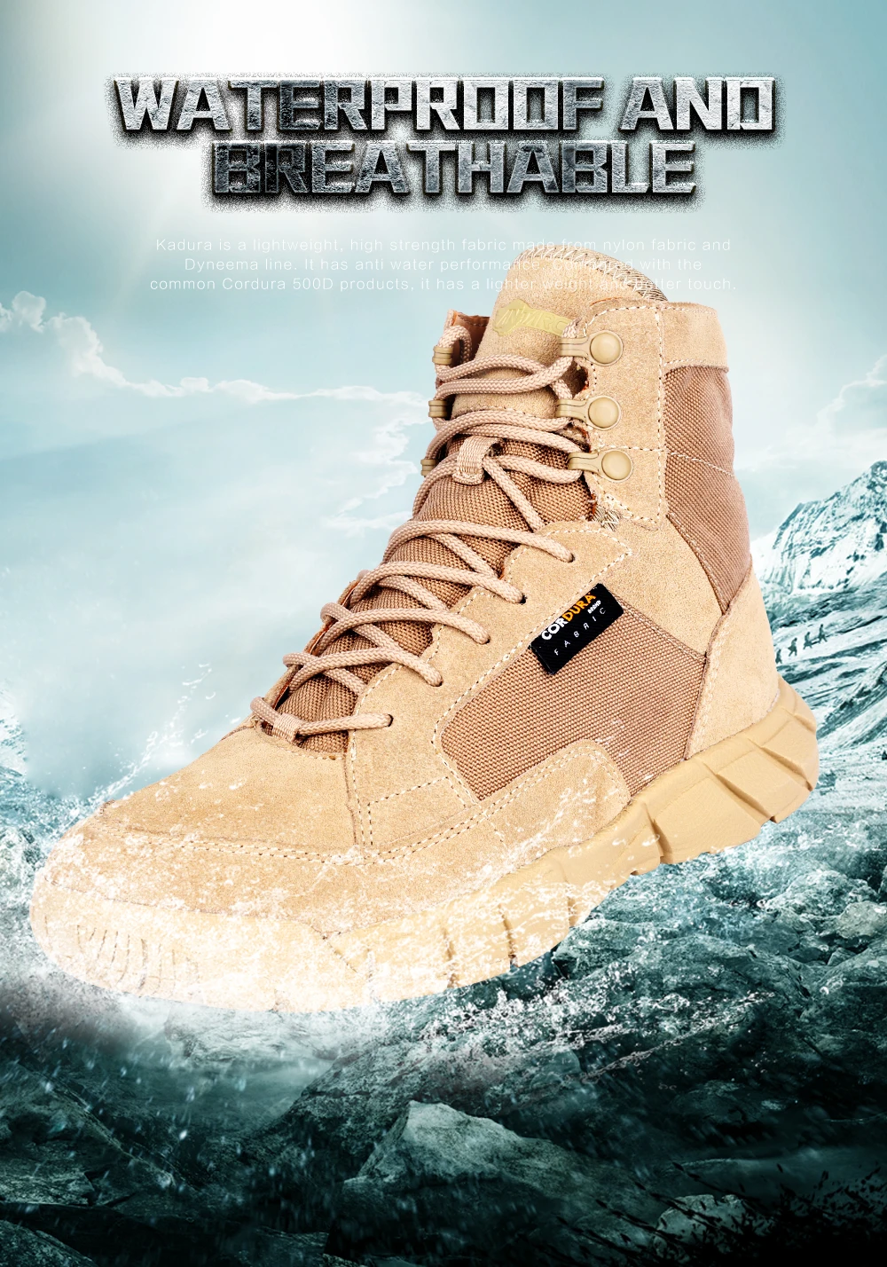 Антарктида Спорт на открытом воздухе для мужчин's треккинговые ботинки непромокаемые пеший Туризм сапоги Тактические Сапоги Открытый